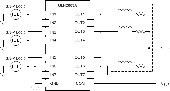 Микросхема ULN2003A: Схема включения и аналоги