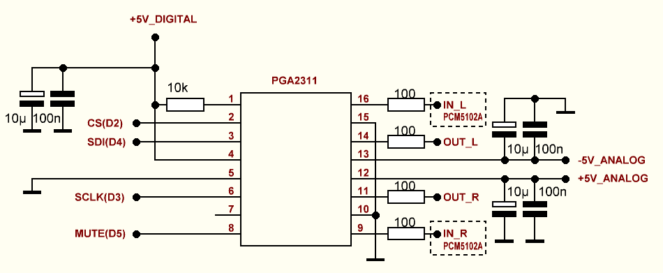 Pga2311 схема включения