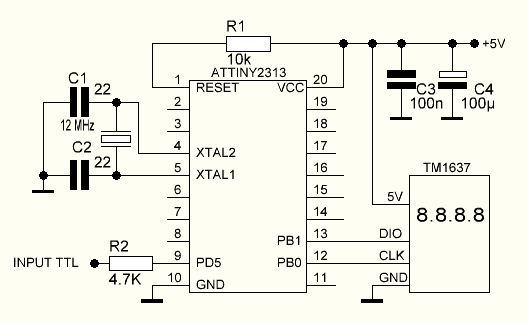 Attiny2313 схемы устройств